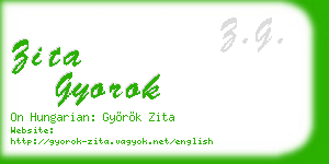 zita gyorok business card