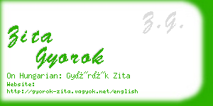 zita gyorok business card